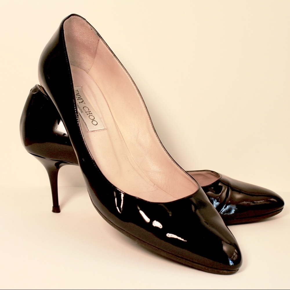 Jimmy Choo Gilbert Patent Leather Indigo Navy 41